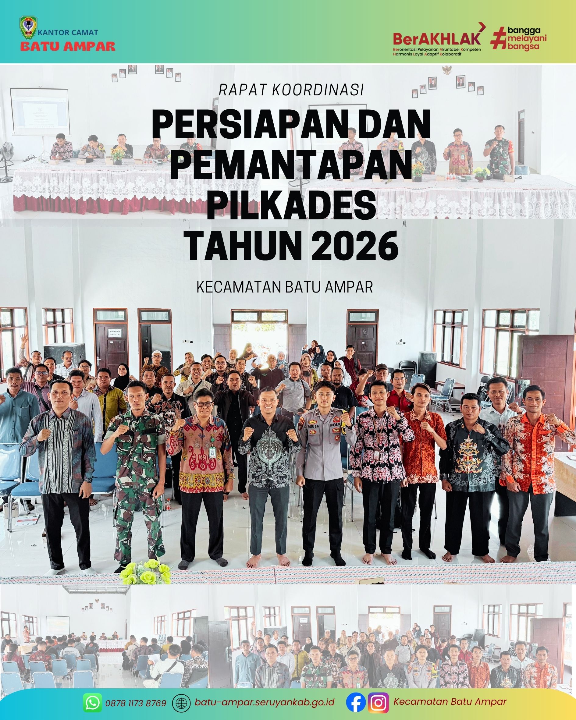 RAPAT KOORDINASI PERSIAPAN DAN PEMANTAPAN PEMILIHAN KEPALA DESA (PILKADES) DI KECAMATAN BATU AMPAR